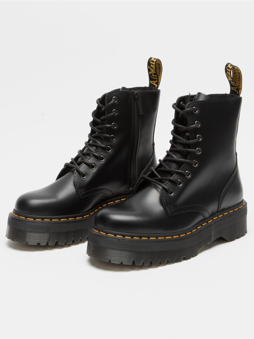 Dr Martens Jadon flatform leather boots in black